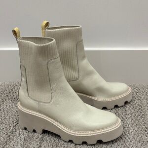 Dolce Vita Cream Ankle Booties